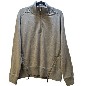 LEVEL Unisex Shacket with Decorative Zippers, Men's LG, Women's XL, Gray